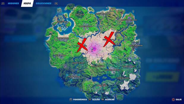 Fortnite - Ubicación de Torres Saladas y Coliseo Colosal
