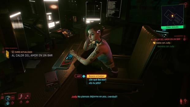 Cyberpunk 2077 - Al calor del amor en un bar: Judy en el Afterlife