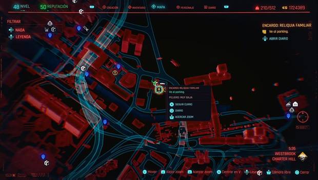Cyberpunk 2077 - Reliquia familiar: ubicaciónd e la misión