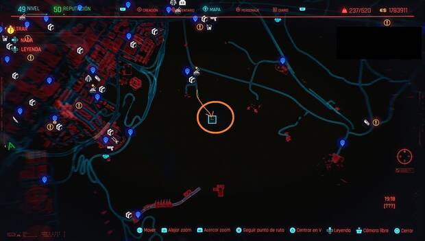 Cyberpunk 2077 - Sé de un lugar: ubicación