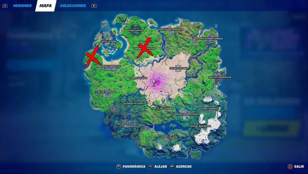 Fortnite - Ubicación de Fortín Ruinoso y Parque Placentero