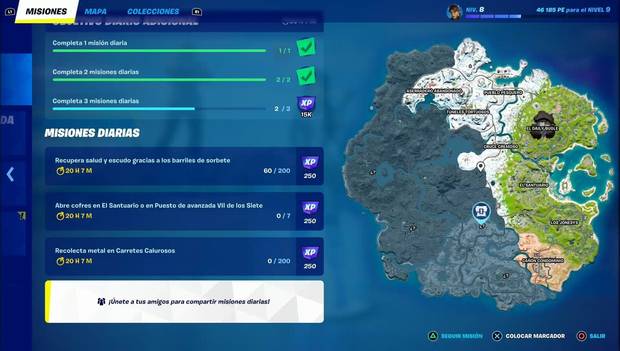 Fortnite - Capítulo 3, Temporada 1 - Misiones: Objetivo diario adicional