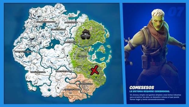 Fortnite Battle Royale - C3 T1 - Ubicación de Comesesos