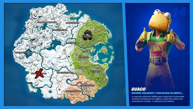 Fortnite Battle Royale - C3 T1 - Ubicación de Guaco
