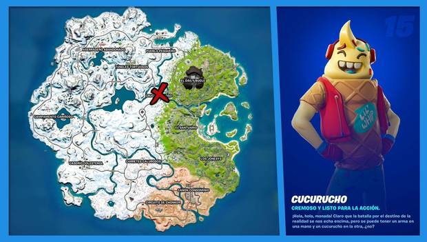 Fortnite Battle Royale - C3 T1 - Ubicación de Cucurucho