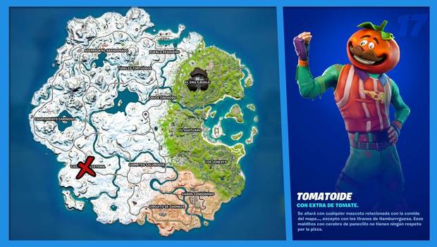 Fortnite Battle Royale - C3 T1 - Ubicación de Tomatoide