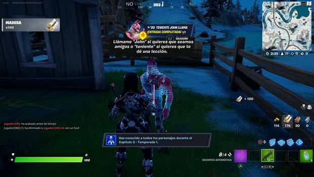 Fortnite Battle Royale - C3 T1 - Ubicación de Teniente John Llama