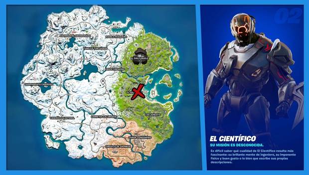 Fortnite Battle Royale - C3 T1 - Ubicación de El Científico