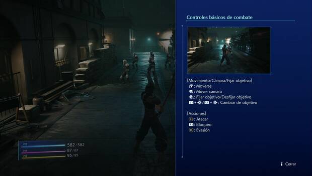 Crisis Core Final Fantasy VII Reunion - Prólogo: tutorial básico de combate con Zack