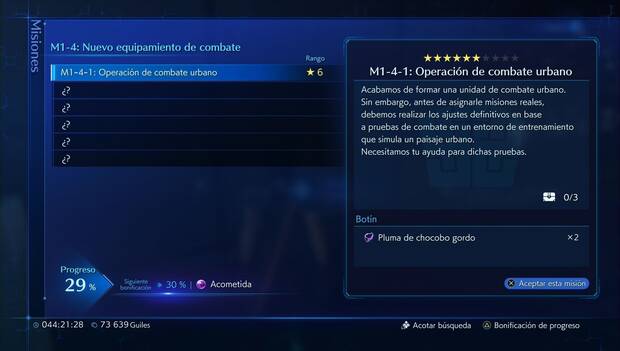 Crisis Core Final Fantasy VII Reunion - M1-4-1: Operación de combate urbano