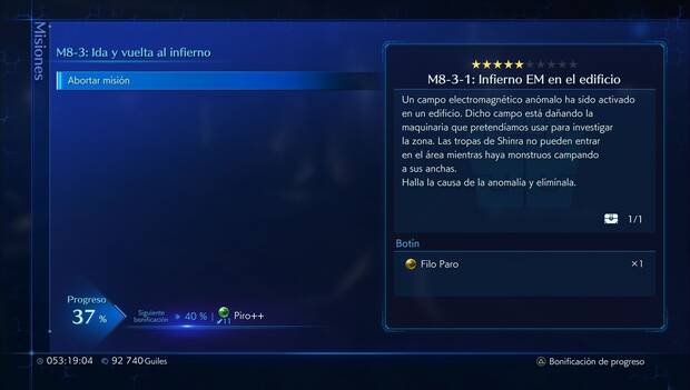 Crisis Core Final Fantasy VII Reunion - M8-3-1: Infierno EM en el edificio
