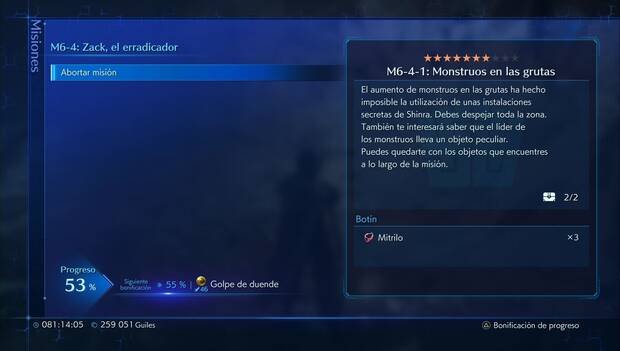Crisis Core Final Fantasy VII Reunion - M6-4-1: Monstruos en las grutas