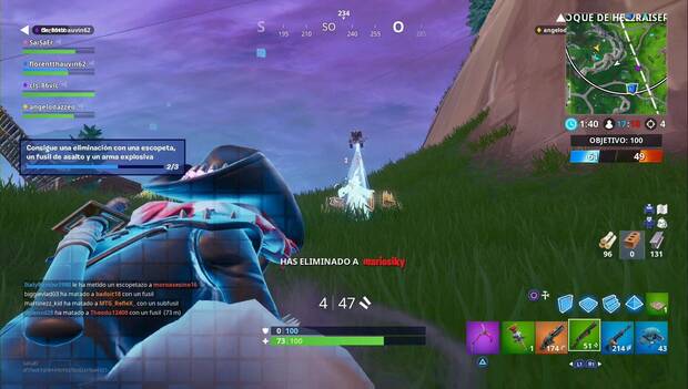 usa diferentes objetos que se lanzan fortnite - fortnite battle royale consigue una eliminacion con una escopeta un fusil de asalto y fortnite battle royale consigue una eliminacion con una escopeta un fusil de asalto y - usa diferentes objetos que se lanzan fortnite