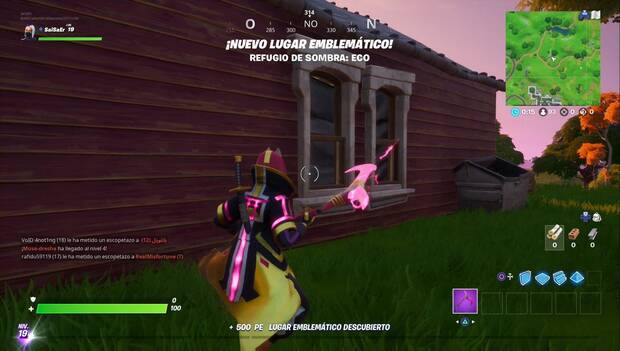 Fortnite: Encuentra refugios de Sombra: Refugio Eco