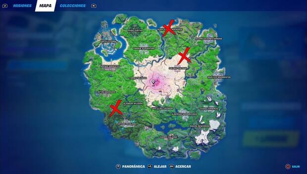 Fortnite - Puntos donde servir la cena lujosa