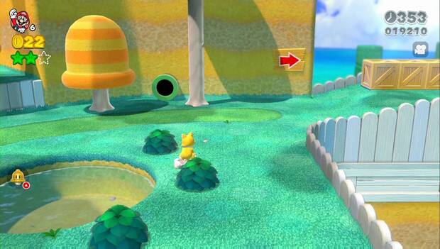 Super Mario 3D World - Mundo 1-1: tubería para llegar al sello del nivel