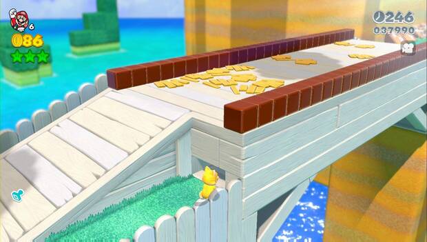 Super Mario 3D World - Mundo 1-1: acceso al túnel con la vida secreta