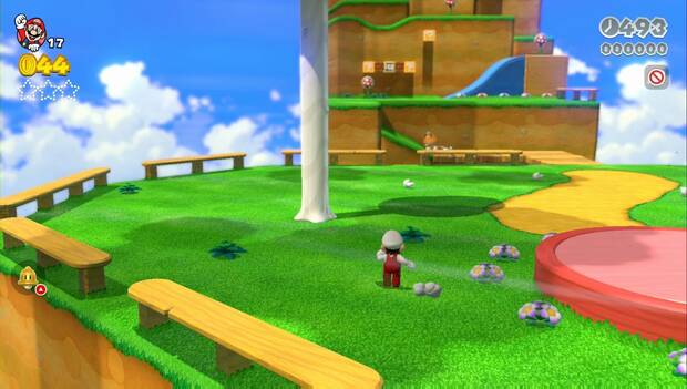 Super Mario 3DWorld - 1-3: estrella verde en lo alto del árbol