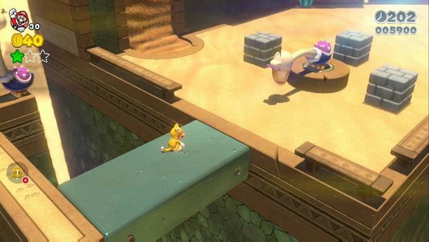 Super Mario 3D World - 2-1: picacóndor con bloques