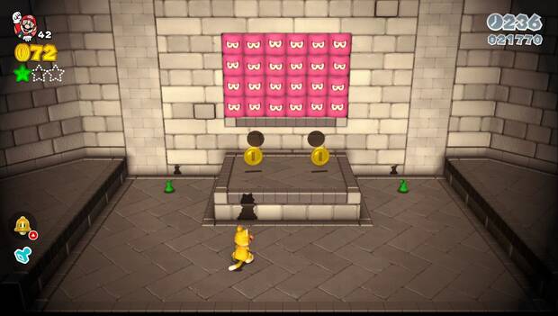 Super Mario 3D World - 2-3: pared tras la que se esconde la segunda estrella
