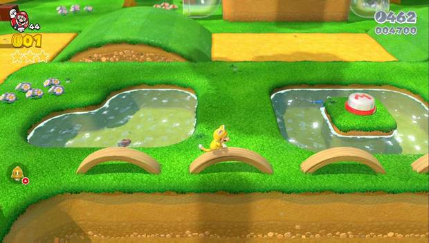 Super Mario 3D World 2-4: interruptor que hace aparecer el sello