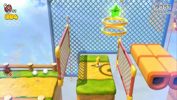Super Mario 3D World -3-2: primera estrella verde del nivel