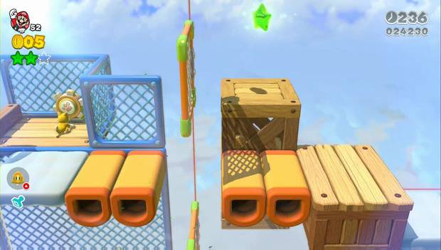 Super Mario 3D World -3-2: tercera estrella verde del nivel