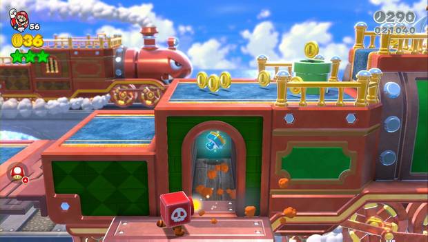 Super Mario 3D World -3-Castillo: sello en la locomotora
