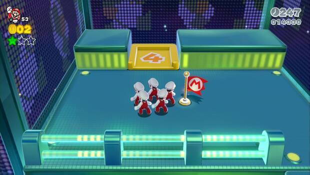Super Mario 3D World -4-3: plataforma al sello del nivel