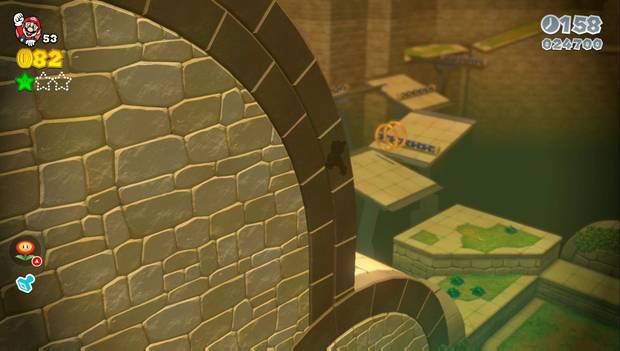Super Mario 3D World - 4-5: muro hasta la segunda estrella verde del nivel