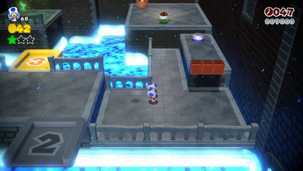 Super Mario 3D World -5-3: interruptor con el sello del nivel