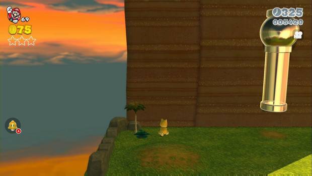 Super Mario 3D World - 5-3: muro a la primera estrella verde del nivel