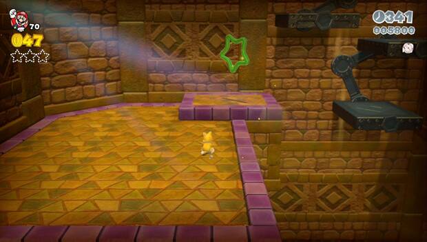 Super Mario 3D World - M5-Castillo - silueta de estrella verde