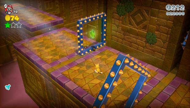 Super Mario 3D World - M5-Castillo - segunda estrella verde en un marco