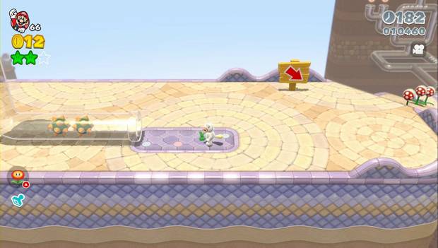 Super Mario 3D World - La ruta de las tuberías transparentes: tubería a la tercera estrella verde del nivel