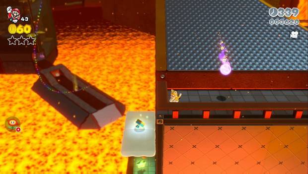 Super Mario 3D World - 7-5: sello del nivel y primera estrella verde