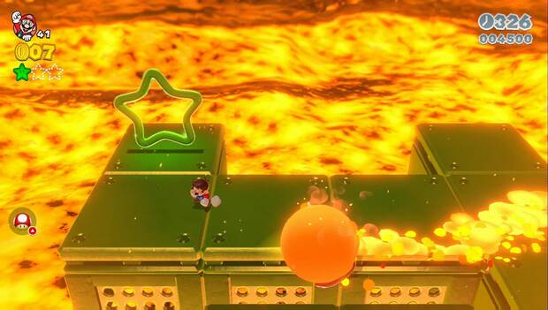 Super Mario 3D World - m7-7: silueta de la segunda estrella verde del nivel