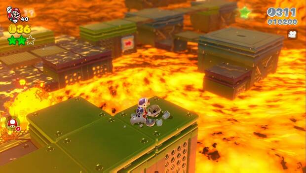 Super Mario 3D World - m7-7: plataforma con la tercera estrella verde