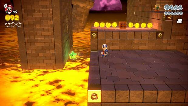 Super Mario 3D World - M7-Castillo: primera estrella verde del nivel