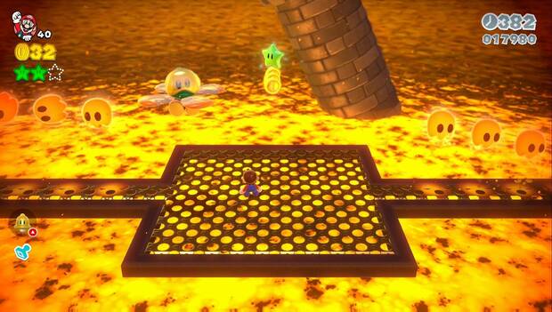 Super Mario 3D World - M7-Castillo: tercera estrella verde del nivel