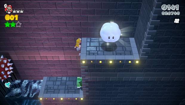 Super Mario 3D World - 8-5: nube a la tercera estrella verde