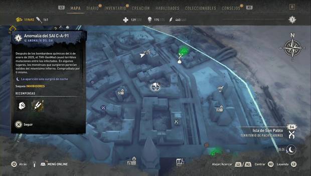 Dying Light 2 - Anomalías: ubicaicón de la anomalía del SAI C-A-91