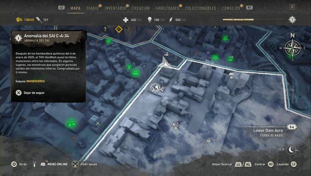 Dying Light 2 - Anomalías del SAI: ubicación de la anomalía C-A-34