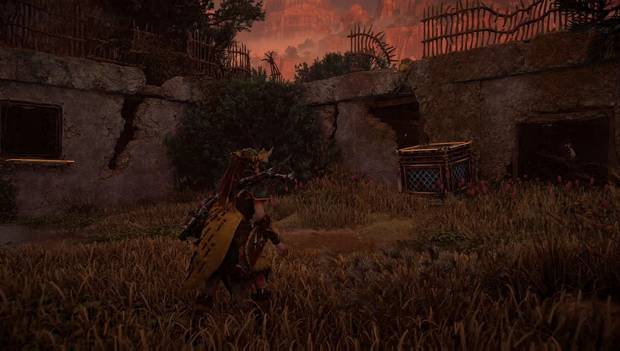 Horizon Forbidden West - Ruinas de Tierra de Nadie: caja azul en la zona exterior