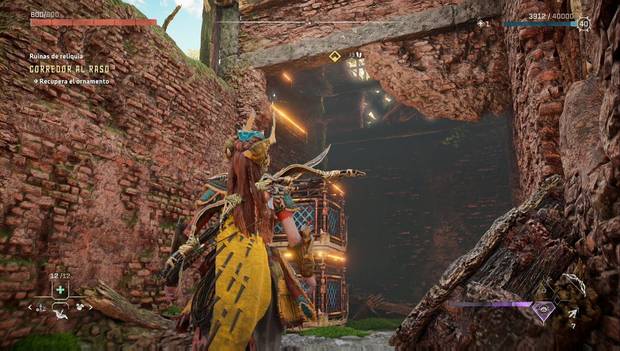 Horizon Forbidden West - Ruinas de Corredor al raso, punto por el que trepar a la torre