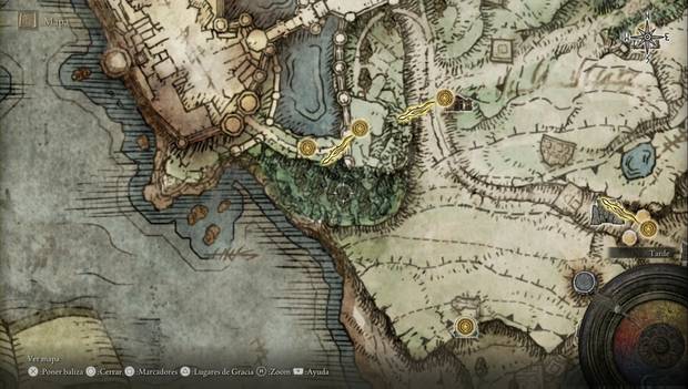 Elden Ring - Explorando Necrolimbo oeste, ubicación del Cementerio de medusas y esqueletos