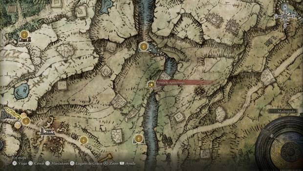 Elden Ring - Explorando Necrolimbo este, ubicación de la Ribera de Agualóbrega