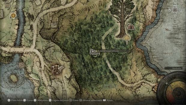 Elden Ring - Explorando Necrolimbo este, ubicación de las ruinas