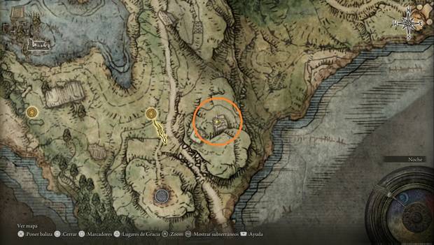 Elden Ring - Explorando Necrolimbo este, ubicación del campamento militar sur