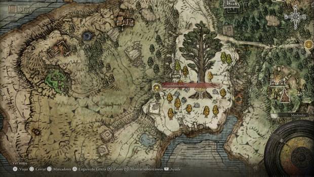 Elden Ring - La Península del Llanto, ubicación de Necrohondonada